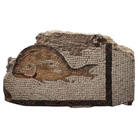Mosaic Fragment of a Fish For Sale at 1stDibs
