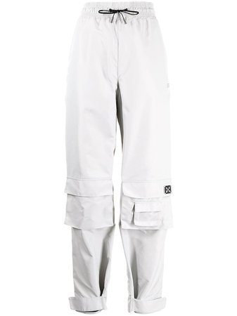 Shop Off-White high-waisted multiple-pocket trousers with Express Delivery - Farfetch