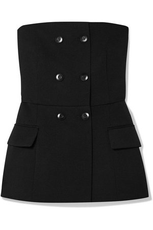 Givenchy | Double-breasted wool-blend twill bustier top | NET-A-PORTER.COM