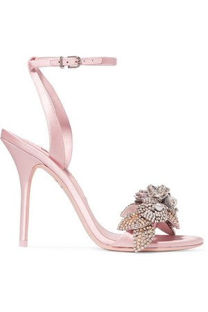 SOPHIA WEBSTER Lilico crystal-embellished satin sandals