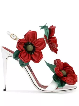 Dolce & Gabbana floral-detail high-heel Sandals - Farfetch