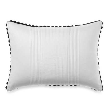 Vera Wang Home Pom Pom Pleated Breakfast Throw Pillow in White | Bed Bath & Beyond