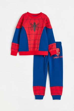 2-piece Printed Set - Blue/Spider-Man - Kids | H&M US