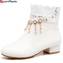 MoonMeek Big Size 33-43 Black White Fashion Shoes Woman Round Toe Squa – Rockin Docks Deluxephotos