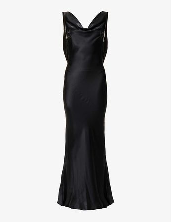 MIRROR PALAIS - Plunge-back silk maxi dress | Selfridges.com