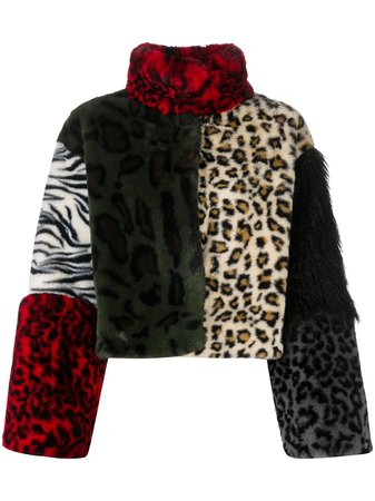 Boutique Moschino Animal Print Cropped Jacket - Farfetch