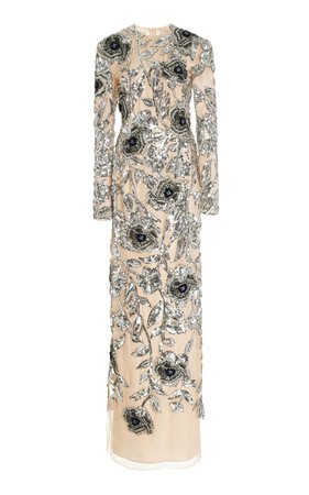 Malvina Sequin-Embroidered Silk Gown By Erdem | Moda Operandi