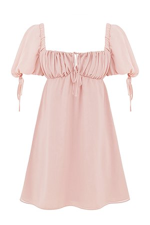 Clothing : Mini Dresses : 'Princess' Pink Quartz Mini Dress