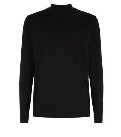 Black Long Sleeve High Neck Top | New Look