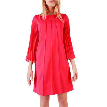 Casual Dresses | Shop Women's Rinascimento Pink Boat Neck Sleeves Dress at Fashiontage | 85557_003_B238FUXIA-256266