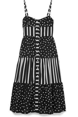 Solid & Striped | Tiered printed voile midi dress | NET-A-PORTER.COM