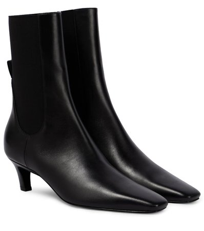 Totême - Leather ankle boots | Mytheresa