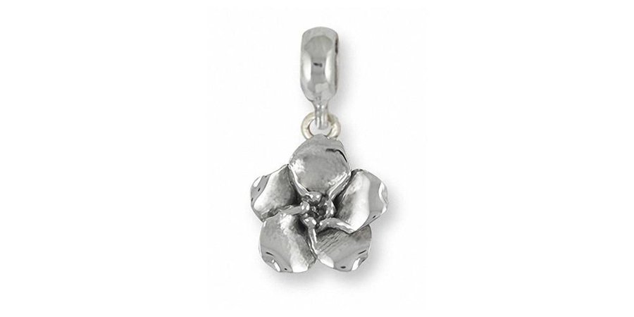 Silver forget me not flower charm
