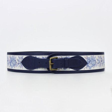 Vintage 70s tapestry belt / 1970s LAURA ASHLEY belt / blue | Etsy