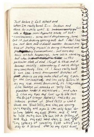 scribbled notebook