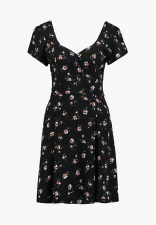 Abercrombie & Fitch CINCH FRONT DRESS - Day dress - black - Zalando.co.uk