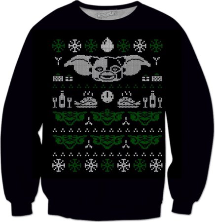 Gremlins Gizmo Mogwai Ugly Christmas Sweater Cult Classic Comedy Horro