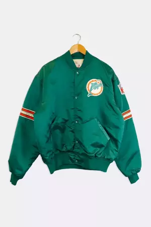Vintage NFL Starter Miami Dolphins Authentic Pro Line Bomber Jacket | Urban Outfitters