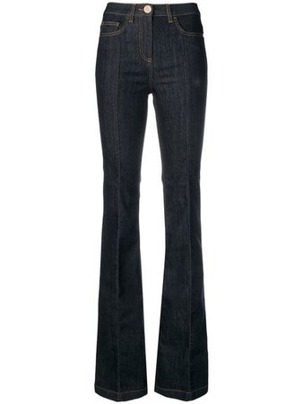 Elisabetta Franchi high rise flared jeans £195 - Buy Online - Mobile Friendly, Fast Delivery
