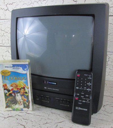 Emerson 13" TV VCR Combo CRT Gamer Color Television Remote Control EWC1303 | eBay