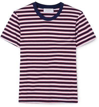 La Ligne - Seberg Striped Cotton-jersey T-shirt - Navy