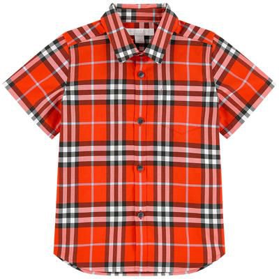 Striped short-sleeved shirt Burberry for boys | Melijoe.com