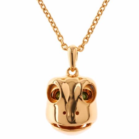 Dionysus Frog Gold Steel Pendant | Simon Harrison | Wolf & Badger