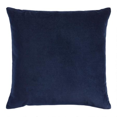 Navy Blue Velvet Throw Pillow | World Market