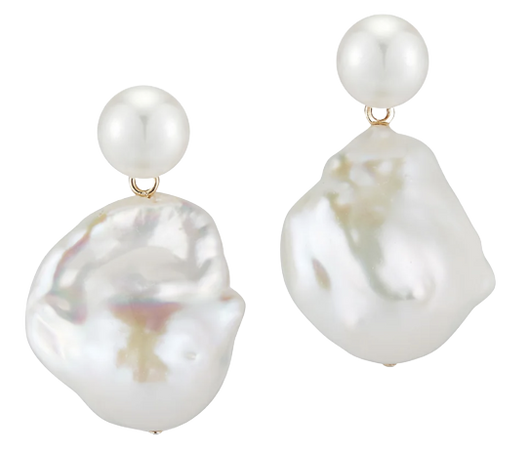 MATEO Duality Pearl Drop Earrings