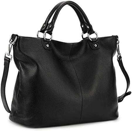 Amazon.com: Kattee Women's Soft Genuine Leather Tote Bag, Top Satchel Purses and Handbags …: Shoes