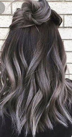 black to gray ombré hair