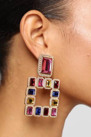 Luxurious Gemstone Earrings - Gold/Multi | Fashion Nova, Jewelry | Fashion Nova