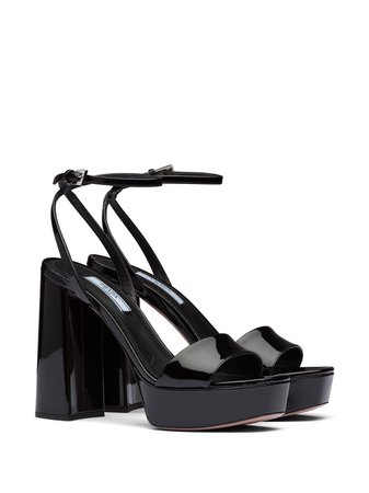 Prada Platform Sandals 1XP76AF115069 Black | Farfetch