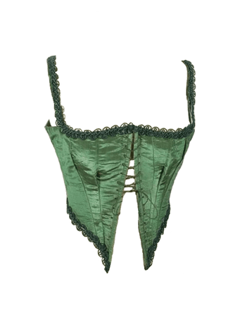 green detailed corset