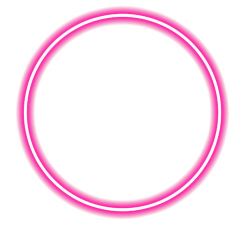Pink Circle Glowing Neon Frame
