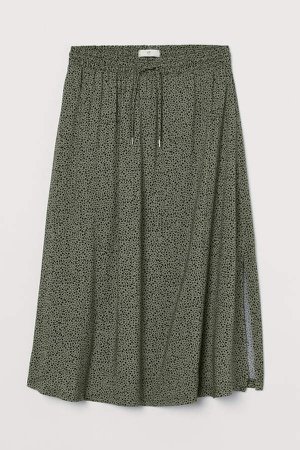 Calf-length Skirt - Green