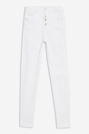 White Button Fly Jamie Jeans | Topshop white