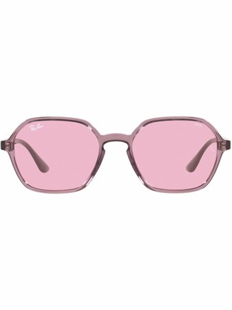 Ray-Ban geometric-frame transparent sunglasses
