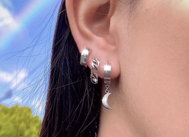 crescent earrings