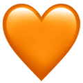 🧡 Orange Heart Emoji (Apple)