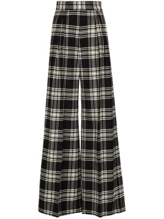 Shop Brøgger Gretta checked wool trousers with Express Delivery - FARFETCH