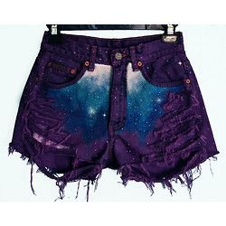Purple and Blue Galaxy Shorts