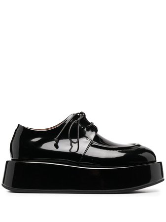Marsèll patent flatform loafers black MW6122170 - Farfetch