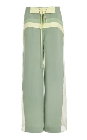 Paneled Silk Wide-Leg Pants By Rosie Assoulin | Moda Operandi