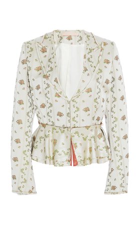 Orazio Floral Peplum Jacket by Brock Collection | Moda Operandi