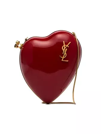 Saint Laurent Red Love Box Patent Leather Bag - Farfetch