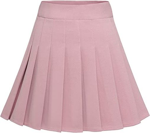 MUADRESS Women Girls Short Pleated Skater Skirts Summer Mini Casual Tennis Skirt at Amazon Women’s Clothing store