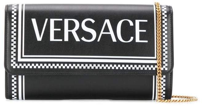 checkered logo crossbody bag
