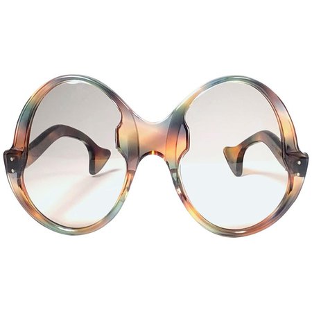 Philippe Chevallier Vintage Multi Color Oversized Sunglasses, 1960s For Sale at 1stDibs