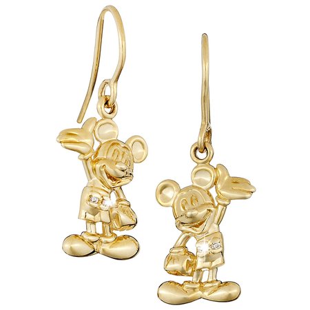 Mickey Mouse Earrings - Diamond and 14K | shopDisney